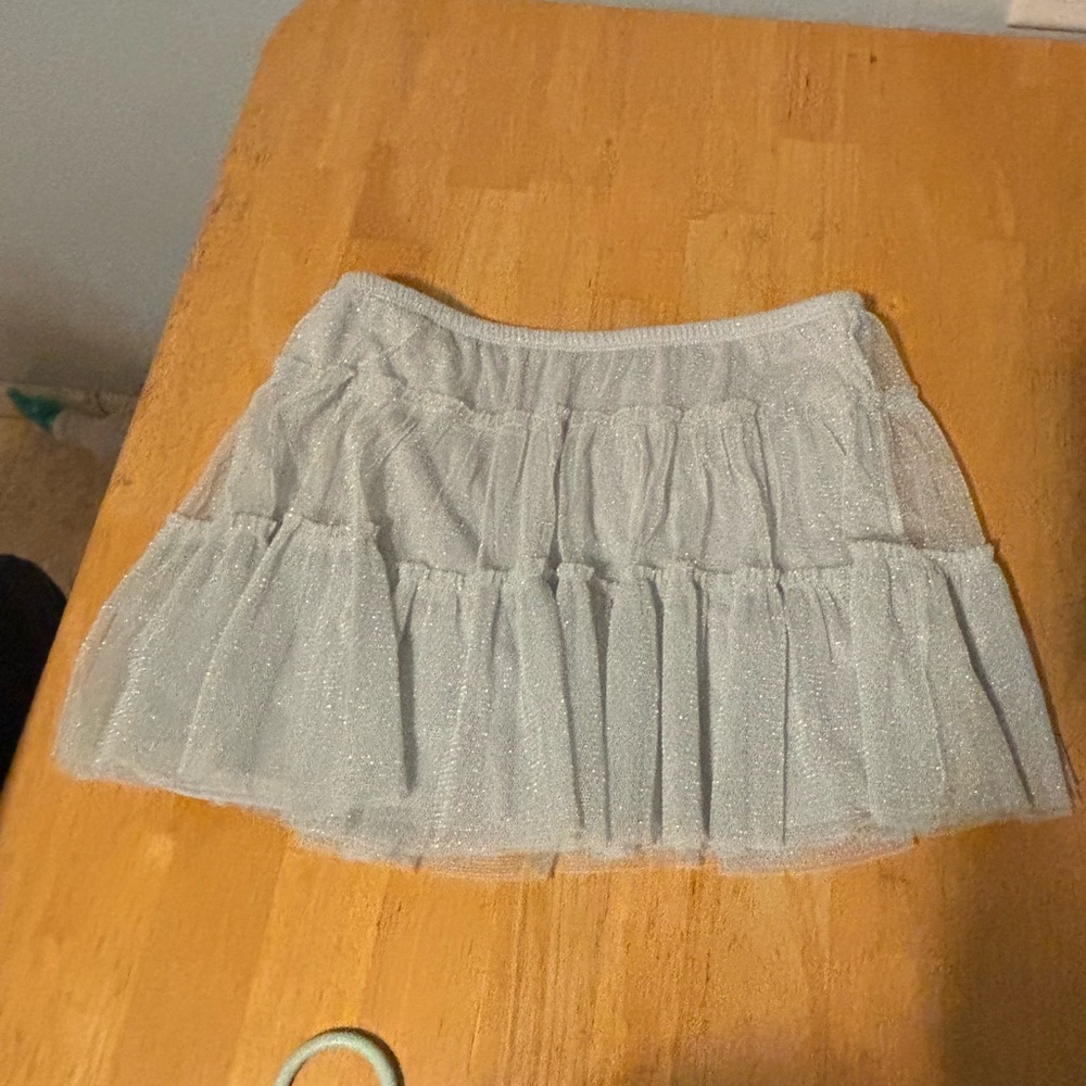 Size L (14) women’s SO Shimmering Silver Mini Skirt